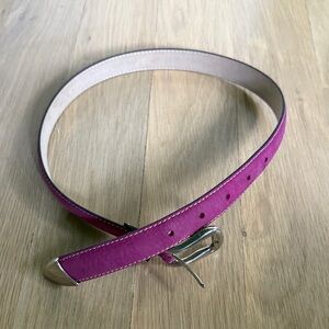 Vintage Purple Leather Made in France Belt